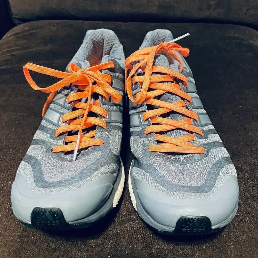 Excellent Adidas Adistar Boost Grey Coral Orange womens Size 10 US 42 2/3 EUR
